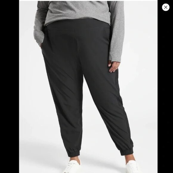 Athleta Brooklyn Lined Jogger size 20 Black Pants - Picture 1 of 14